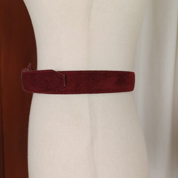 Vintage Burgundy Suede Belt, 28 - 31", Medium - Picture 3 of 8